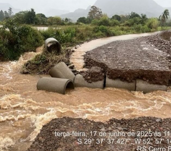 Cerro Branco decreta situação de emergência por conta dos estragos