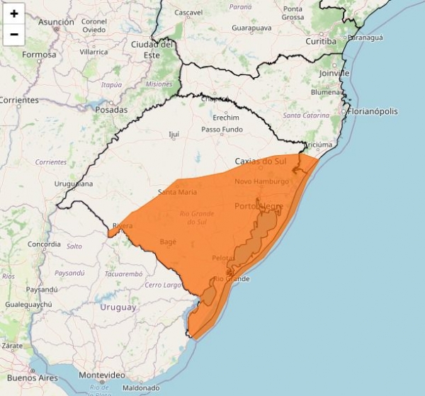 Temporal que atinge o Sul deixa estragos em Santana do Livramento 