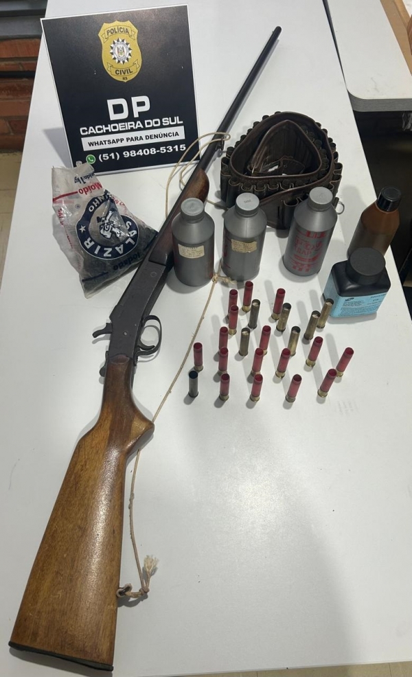 Suspeito de disparos no interior teve arma apreendida pela Polícia