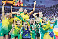 Ouro inédito no vôlei feminino