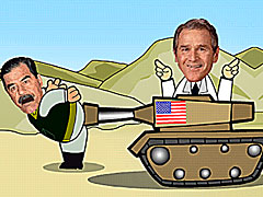 Saddam e Bush lutam  em games  na Web