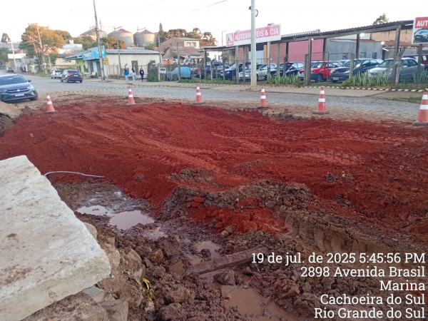 Conserto da cratera da Avenida Brasil quase concluído