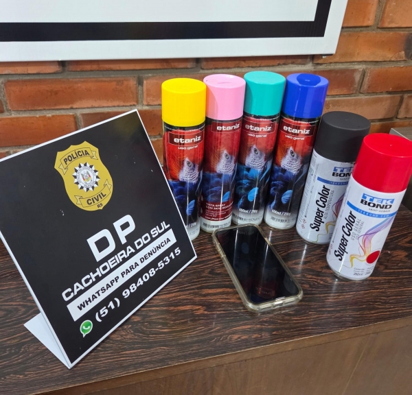 Suspeito de pichação é detido pela Polícia