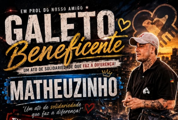 Domingo de almoço beneficente para motoboy