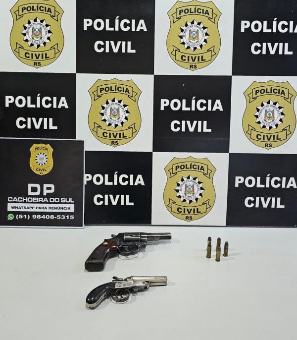 Armas são recolhidas pela Polícia Civil em Ferreira 
