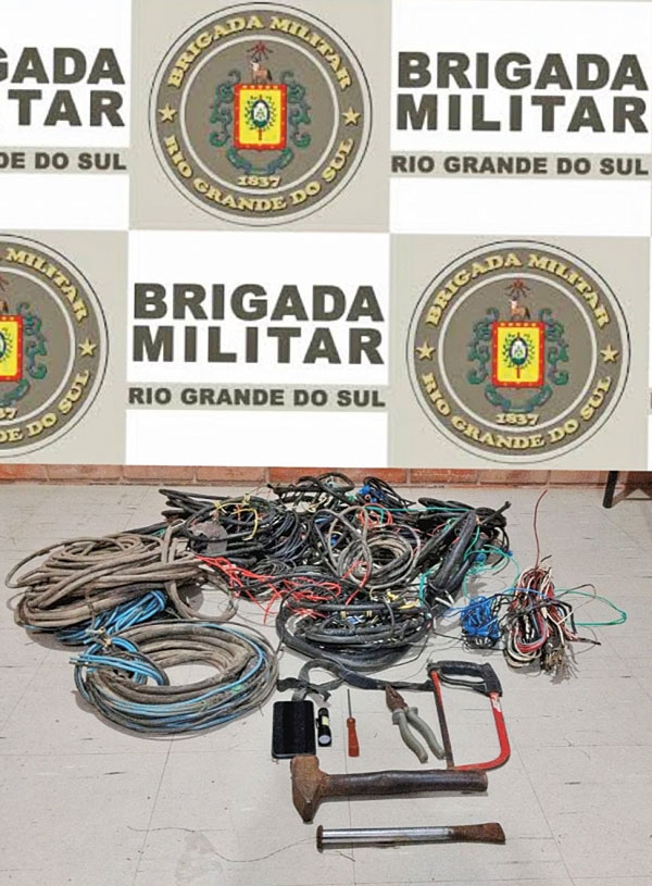 Dois presos por furtos de fios