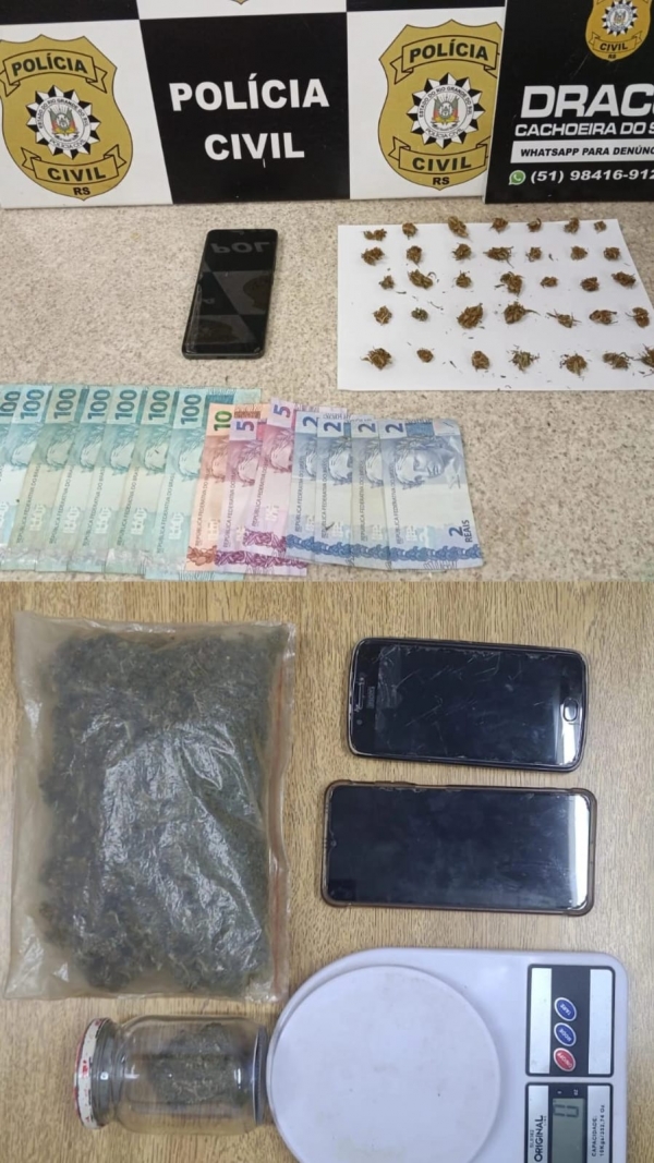 Pai e filho são presos sob a suspeita de tráfico pela Polícia Civil 