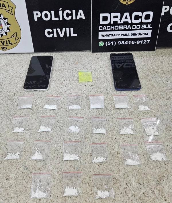 Casal é preso sob a suspeita de tráfico no Centro