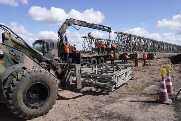 Exército desmonta as pontes na RSC 287