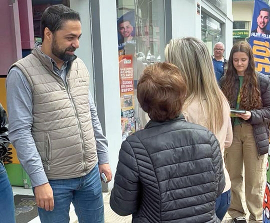 Marcelo Moraes caminhou pelo centro de Cachoeira