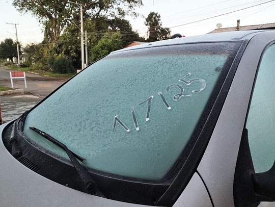 Manhã de 0,7 grau em Cachoeira