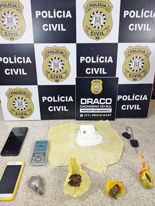 Preso suspeito de traficar cocaína