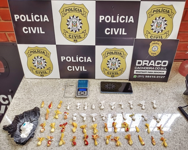 Suspeito é preso com cocaína pela Polícia Civil