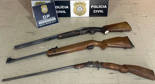 Polícia Civil recupera armas furtadas na Vila Vargas