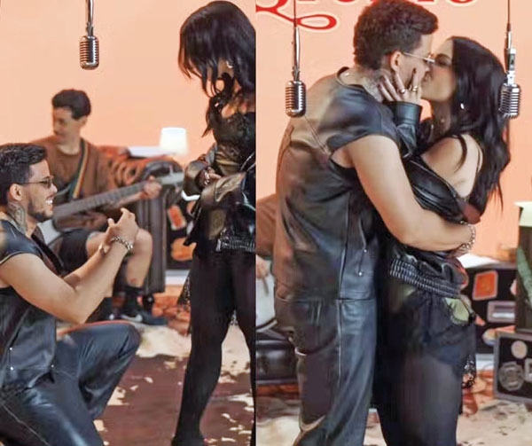 Felipe Amorim  pede cantora em casamento: 