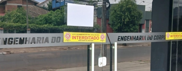 Academia é fechada pelo Corpo de Bombeiros