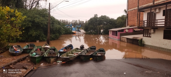 Cheia caminha para ser a terceira maior da história de Cachoeira do Sul 