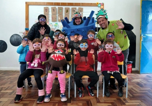 Alunos do  Dinah Néri participaram de ação educativa com a equipe da Saúde 