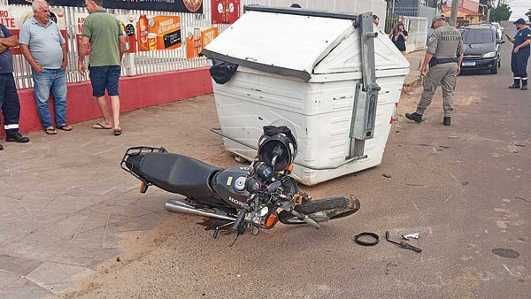 Acidente leva ferido para UTI do hospital