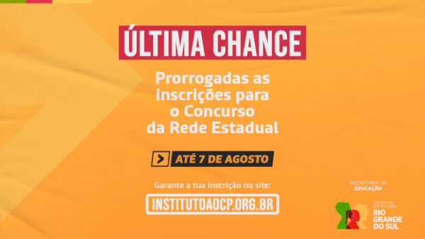 Prorrogado até quinta-feira as inscrições do Concurso Público para professores