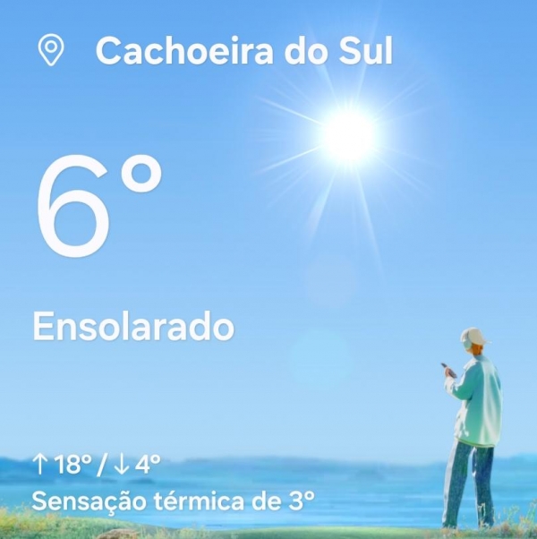 Cachoeira do Sul registrou 6 graus nesta segunda-feira 