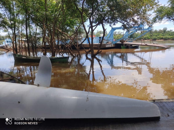 Rio Jacuí segue baixando em Cachoeira do Sul