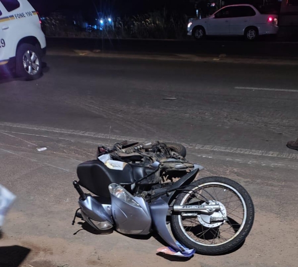 Acidente deixa motociclista ferido na Marcelo Gama 