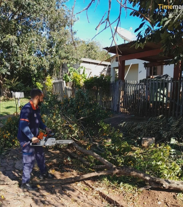 Vendaval chegou a 75 quilômetros em Cachoeira do Sul