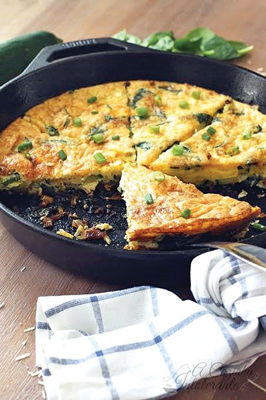 Frittata de legumes e queijo