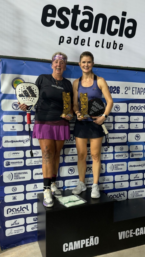 Claudia Freiberg é campeã da etapa de Ijuí do Brasileiro de Padel 