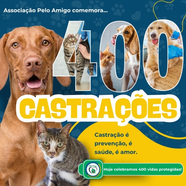 ONG Pelo Amigo celebra 400 castrações em 2025