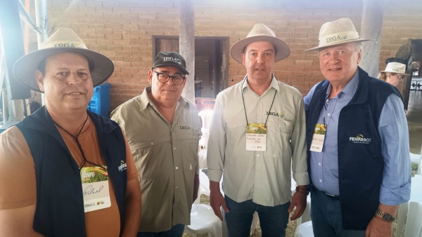 Executiva da Fenarroz foi ao Dia de Campo do Irga
