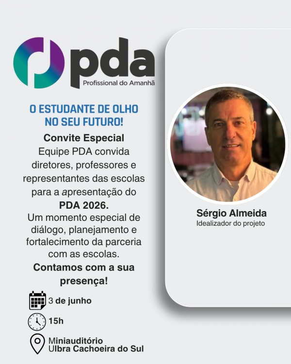 Projeto Profissional do Amanhã terá encontro nesta quinta-feira com as escolas 