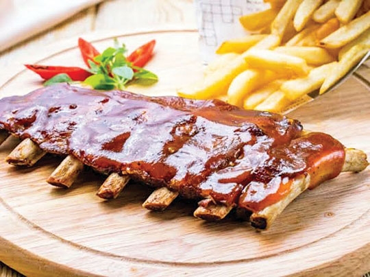 Costelinha suína ao molho barbecue artesanal