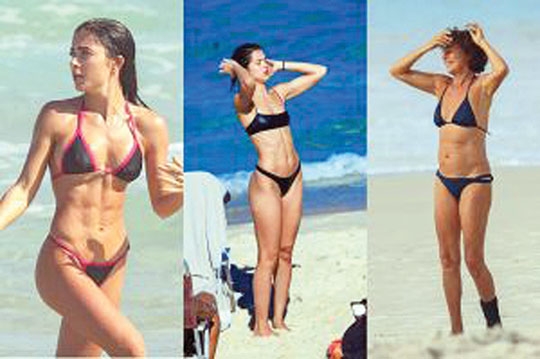 Jade Picon, Agatha Moreira e Andréa Beltrão curtem dia de praia