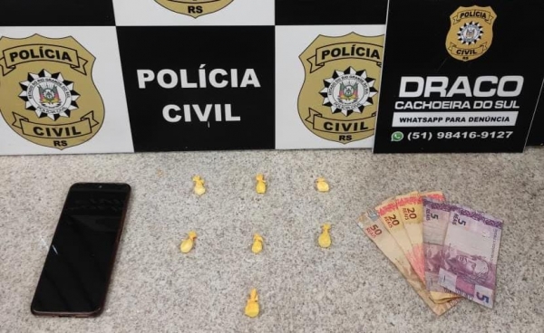 Suspeito de tráfico de drogas é preso pela Polícia Civil 