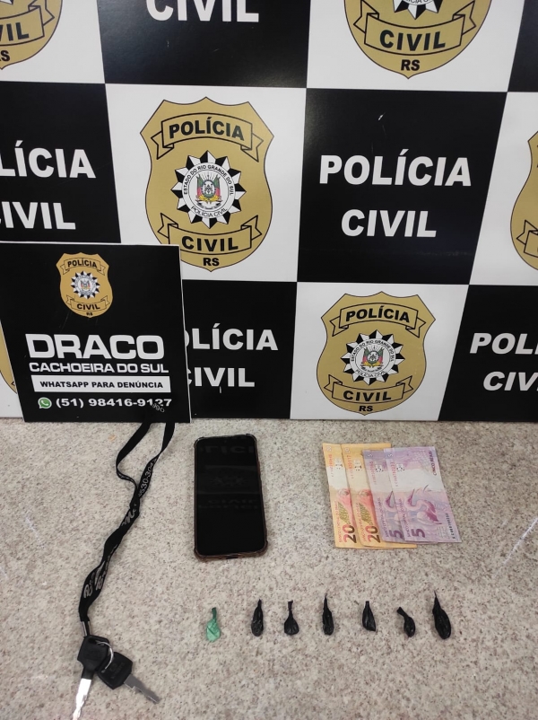 Suspeito de tráfico é preso pela Polícia Civil 