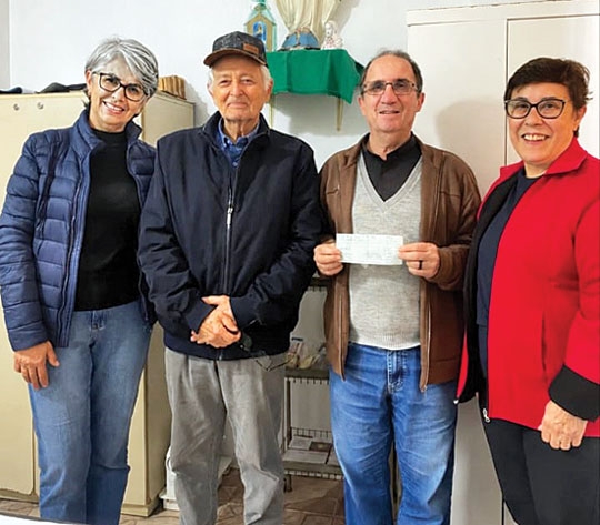 Leitora faz agradecimento por doação