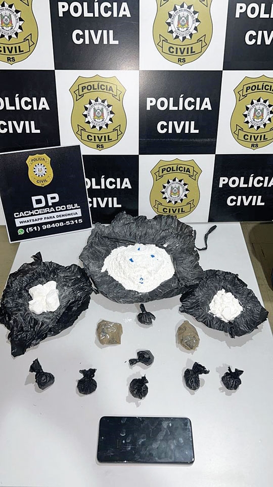 Meio quilo de cocaína no Bairro Santa Helena