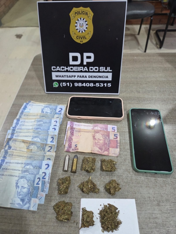 Homem é detido com drogas e munições pela Polícia 