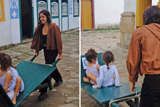 Nanda Costa exibe momento fofo com filhas após separação