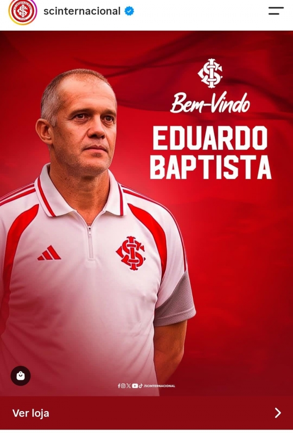Eduardo Baptista é o novo técnico do Inter