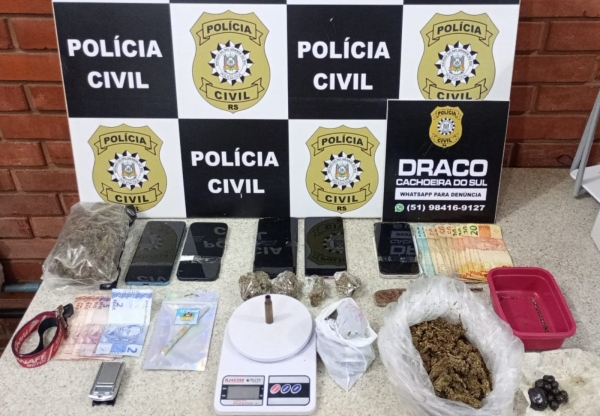 Draco prende três suspeitos de tráfico em Cachoeira do Sul 