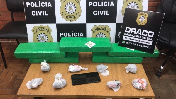 Polícia Civil prende jovem com cinco quilos de maconha
