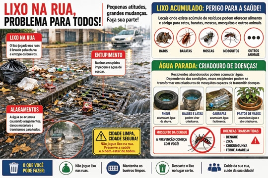 Lixo é um perigo para as cidades