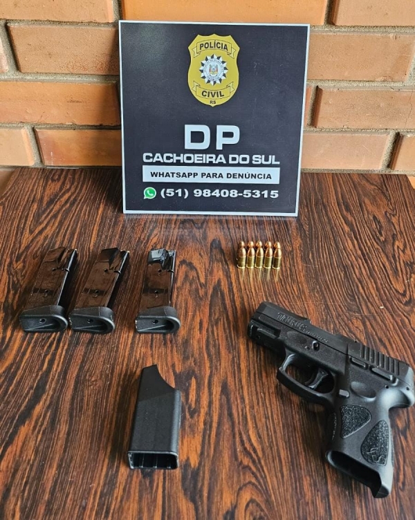 Polícia apreende pistola no Bairro Drews