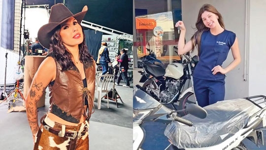 Ana Castela dá moto zero para amiga