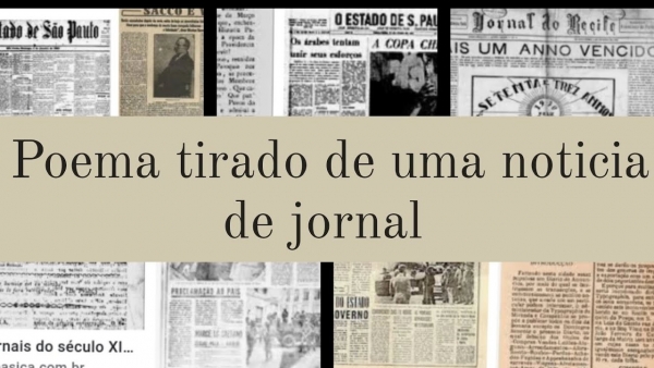 Poema tirado de uma notícia de jornal – Manuel Bandeira