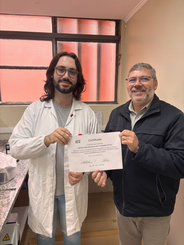 Laboratório da 8ª CRS foi certificado em excelência