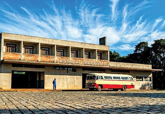 A estação rodoviária